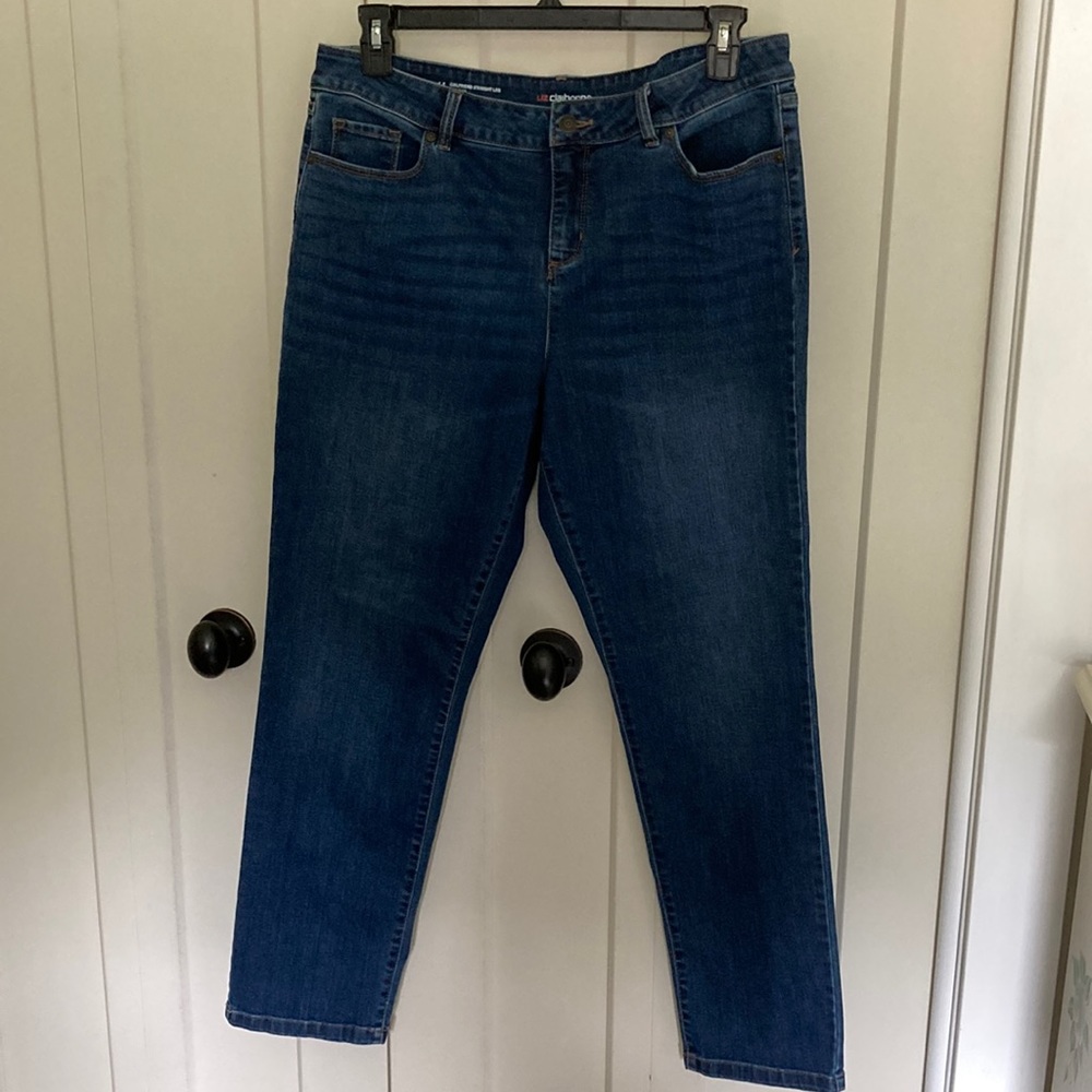 Liz Claiborne mid rise Girlfriend straight leg jeans